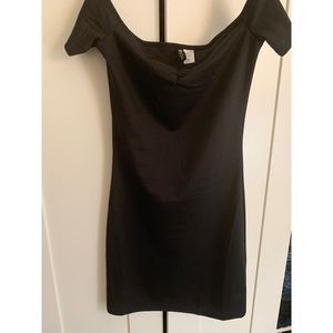 Black Over the Shoulder Dress